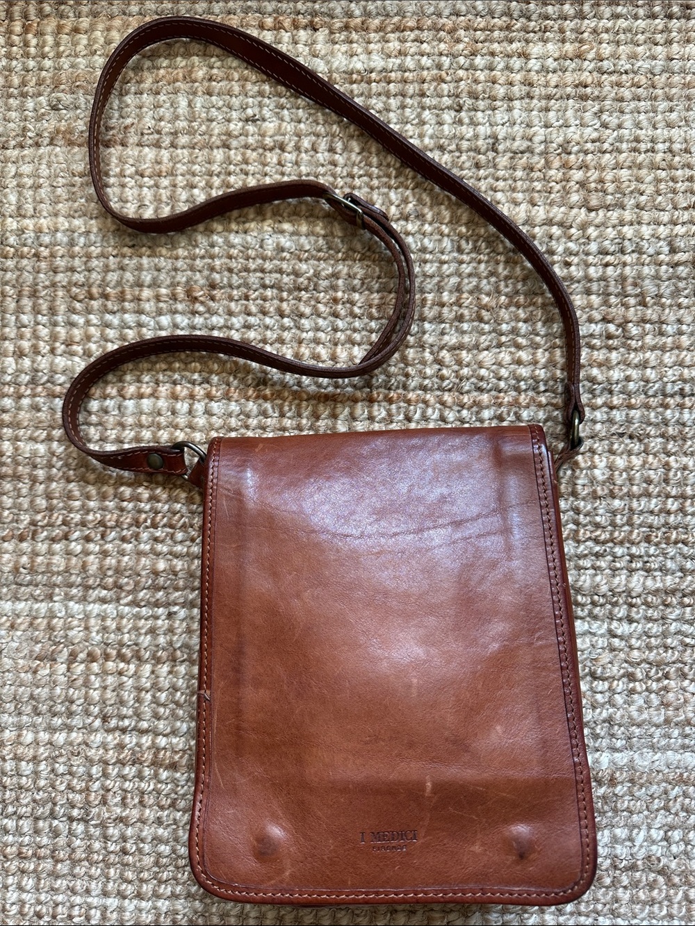 I Medici Medium Varese Brown Leather Crossbody Bag